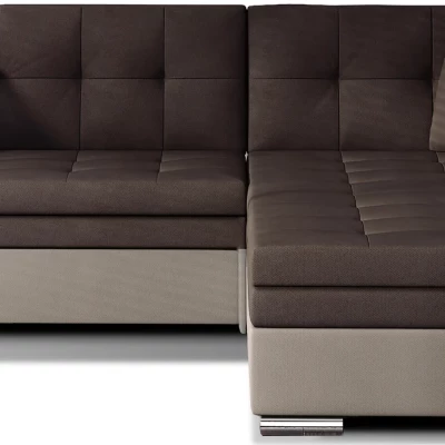 Ecksofa SANGITA 1 - braun / dunkelbraun, rechte Ecke
