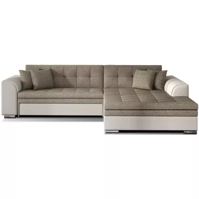 Ecksofa SANGITA 1 – creme/beige, rechte Ecke