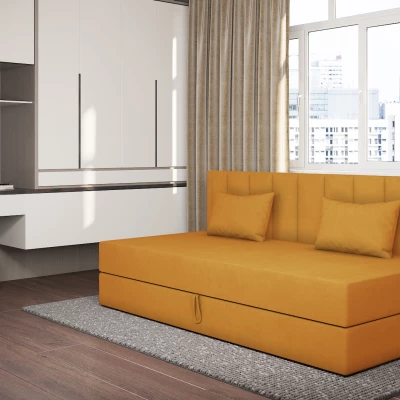 Tagesbett mit Stauraum 90x200 ALAMO 1 - Senfgelb