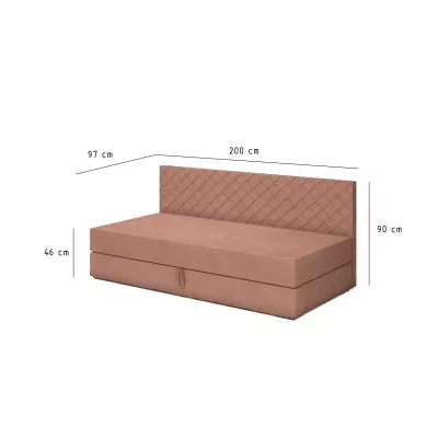 Tagesbett mit Stauraum 90x200 ALAMO 2 - grün