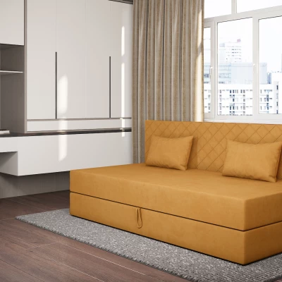 Tagesbett mit Stauraum 90x200 ALAMO 2 - Senfgelb