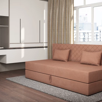 Tagesbett mit Stauraum 90x200 ALAMO 2 - Lachs