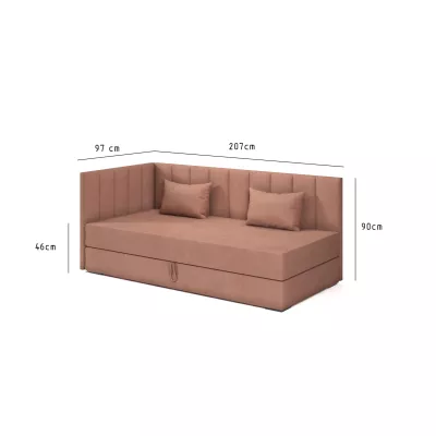 Tagesbett mit Stauraum 90x200 ALAMO 3 - sand