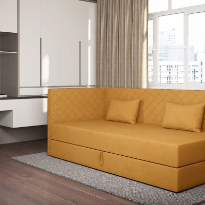 Tagesbett mit Stauraum 90x200 ALAMO 4 - Senfgelb