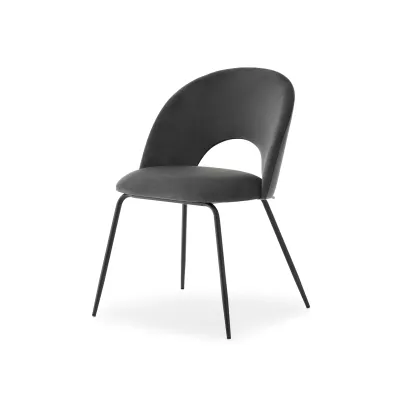Esszimmerstuhl ODETTA – Graphit/Schwarz