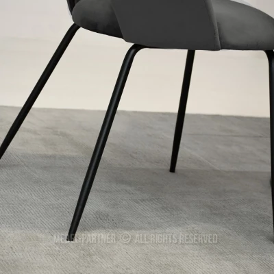Esszimmerstuhl ODETTA – Graphit/Schwarz