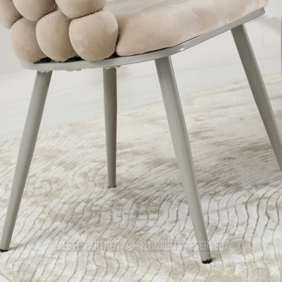 Designer-Esszimmerstuhl NAHIDA - Beige / Grau