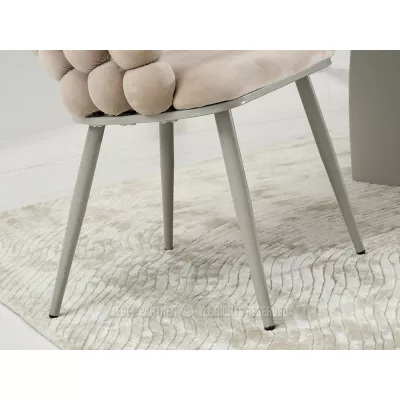 Designer-Esszimmerstuhl NAHIDA - Beige / Grau