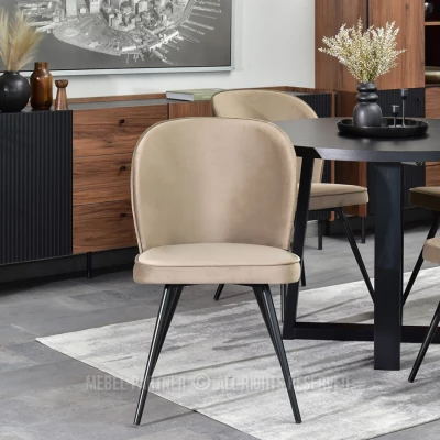 Esszimmerstuhl LUKANA - beige / schwarz