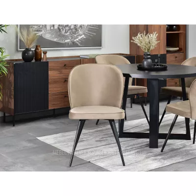 Esszimmerstuhl LUKANA - beige / schwarz