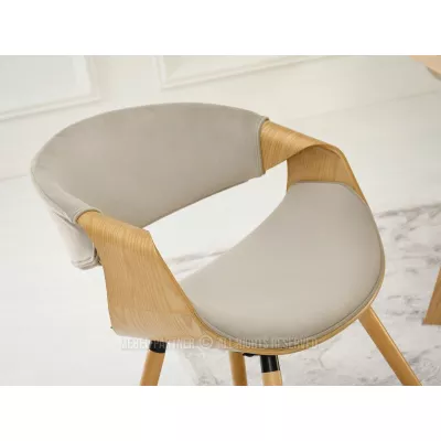 Designer Esszimmerstuhl SAROLTA - Beige / Eiche
