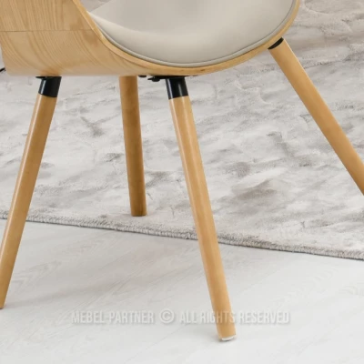 Designer Esszimmerstuhl SAROLTA - Beige / Eiche