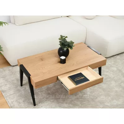 Couchtisch SEBASTIAN - Eiche / Schwarz