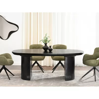 Ovaler Ausziehtisch 200(300)x110 ANTOS - schwarz