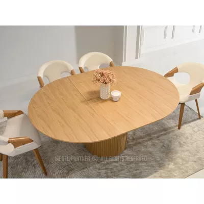 Runder Ausziehtisch 130(180)x130 ROWAN - Eiche