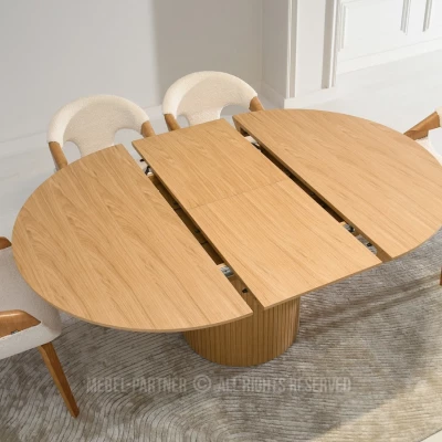 Runder Ausziehtisch 130(180)x130 ROWAN - Eiche