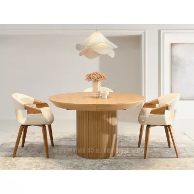 Runder Ausziehtisch 130(180)x130 ROWAN - Eiche