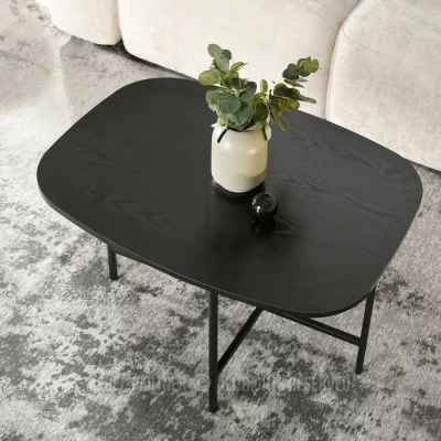 Minimalistischer Couchtisch RAEL - schwarz