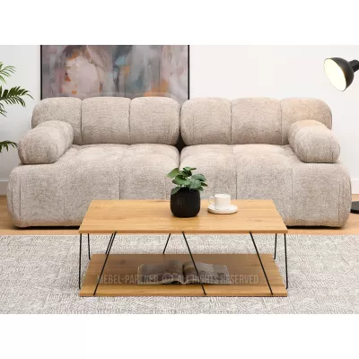 Designer Couchtisch MATTEO - Eiche / Schwarz