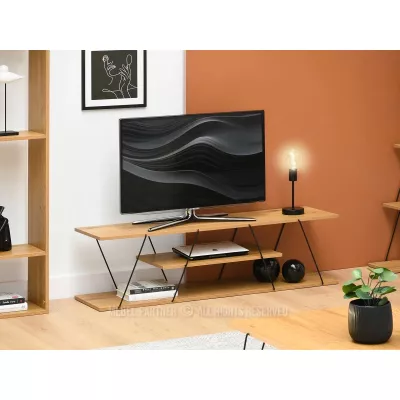 Designer TV-Ständer MATTEO - Eiche / Schwarz