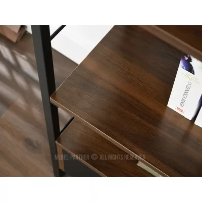 SORLEY Regal mit Schublade - Walnuss / Schwarz