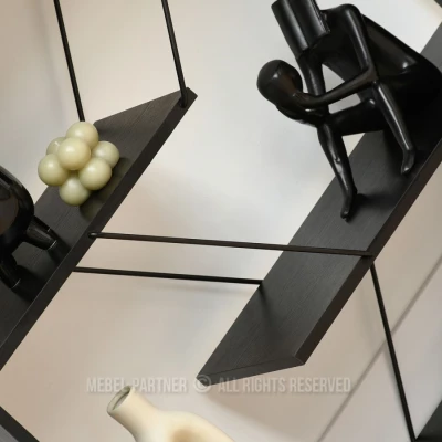Schmales Designerregal MATTEO - schwarz
