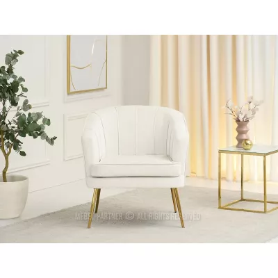 RUBRAS Polstersessel – Creme/Gold