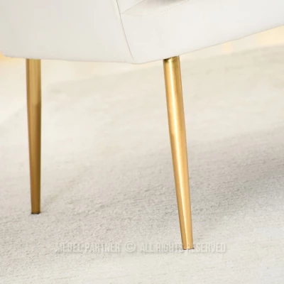 RUBRAS Polstersessel – Creme/Gold