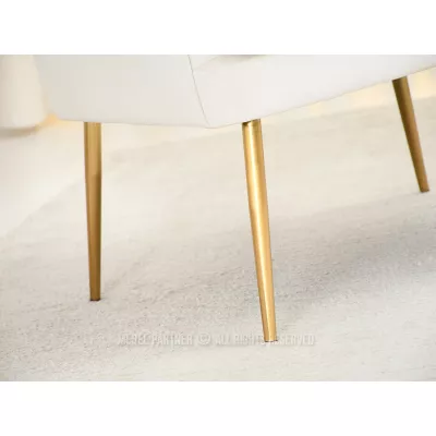 RUBRAS Polstersessel – Creme/Gold