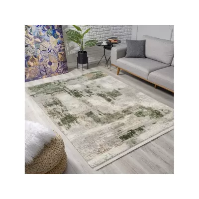 Rechteckiger Teppich 180x260 cm STEFANO - creme / grün