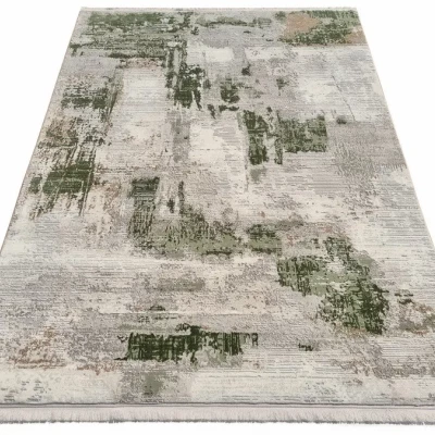 Rechteckiger Teppich 180x260 cm STEFANO - creme / grün
