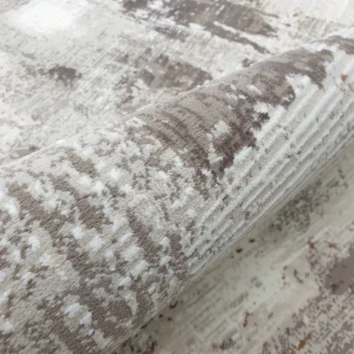 Rechteckiger Teppich 240x330 cm STEFANO abstrakt - beige/gold