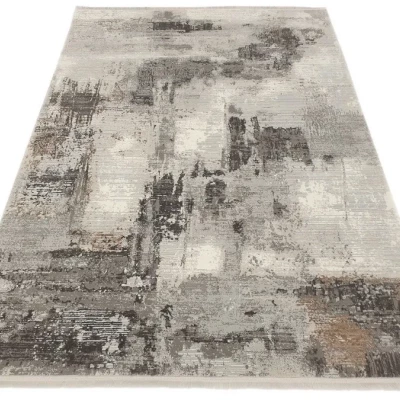 Rechteckiger Teppich 240x330 cm STEFANO abstrakt - beige/gold
