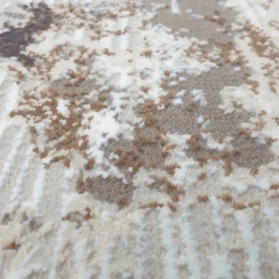 Rechteckiger Teppich 200x290 cm STEFANO abstrakt - beige / gold