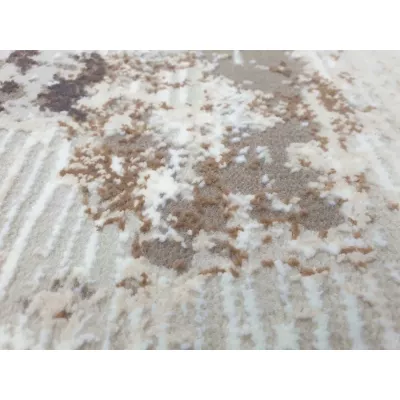 Rechteckiger Teppich 180x260 cm STEFANO abstrakt - beige / gold