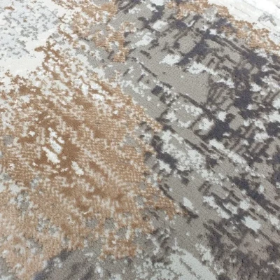 Rechteckiger Teppich 180x260 cm STEFANO abstrakt - beige / gold