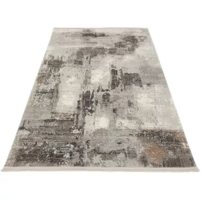 Rechteckiger Teppich 180x260 cm STEFANO abstrakt - beige / gold