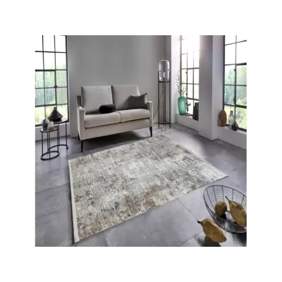Rechteckiger Einzelteppich 140x190 cm STEFANO - beige / gold