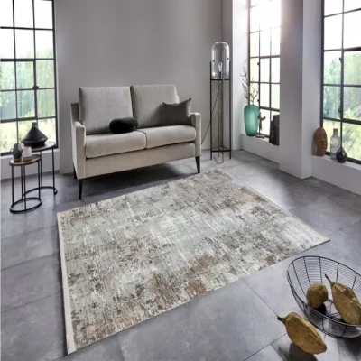 Rechteckiger Einzelteppich 80x150 cm STEFANO - beige / gold