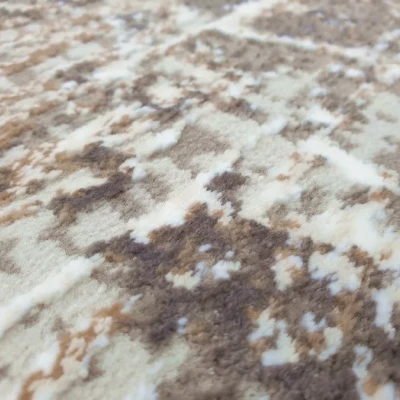 Rechteckiger Einzelteppich 80x150 cm STEFANO - beige / gold