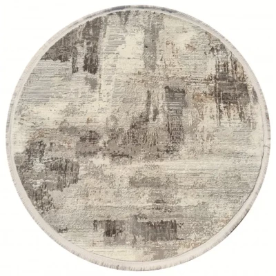 Runder Teppich 100 cm STEFANO - beige / gold