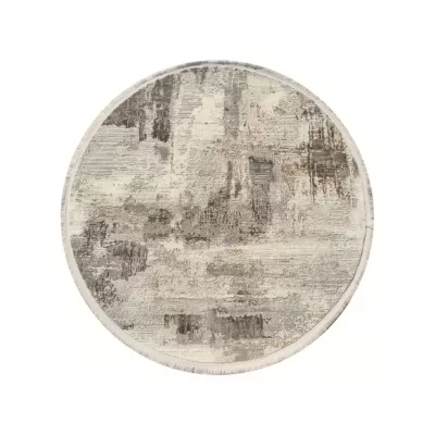 Runder Teppich 100 cm STEFANO - beige / gold