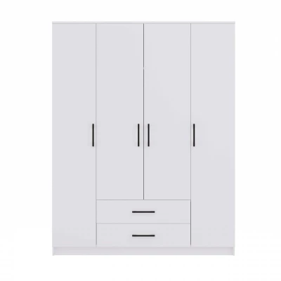 Kleiderschrank 160 cm mit Schubladen RAGNAR – weiß