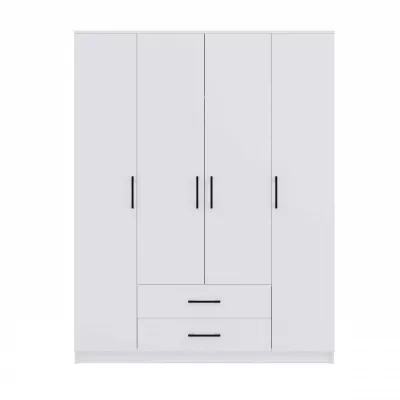 Kleiderschrank 160 cm mit Schubladen RAGNAR – weiß