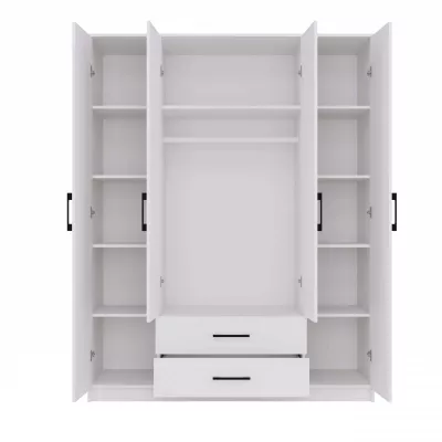 Kleiderschrank 160 cm mit Schubladen RAGNAR – weiß