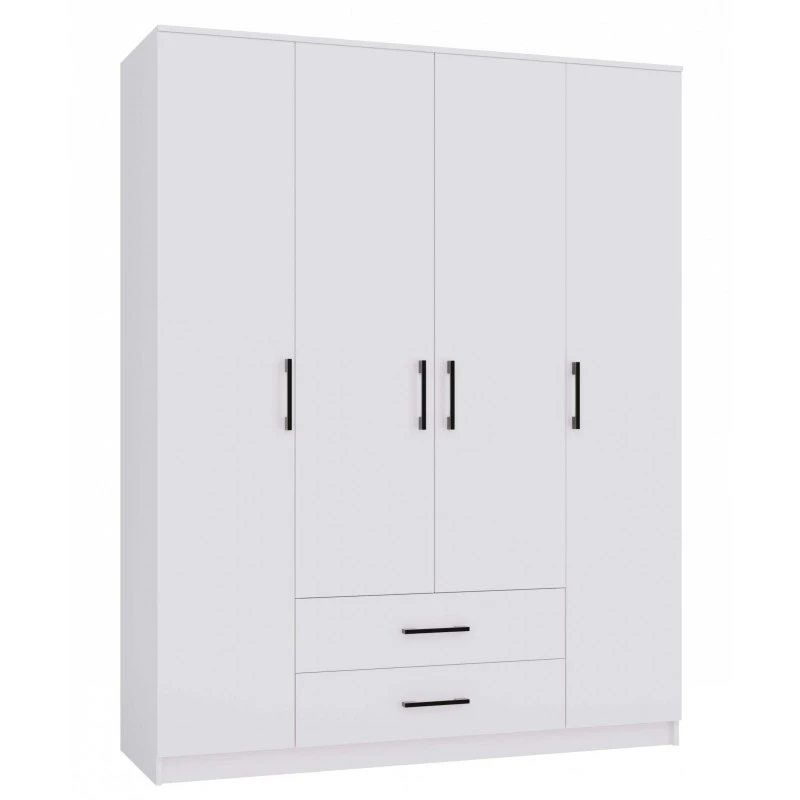 Kleiderschrank 160 cm mit Schubladen RAGNAR – weiß