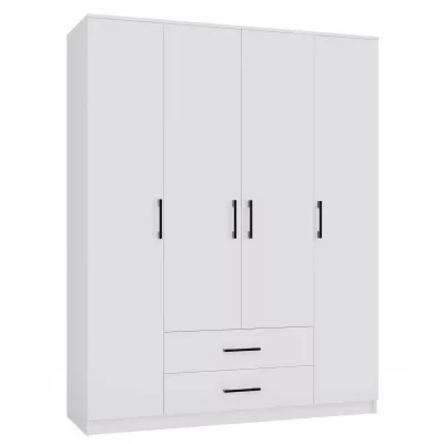 Kleiderschrank 160 cm mit Schubladen RAGNAR – weiß