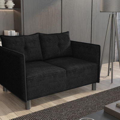 MAELLA Zweisitzer-Sofa - schwarz