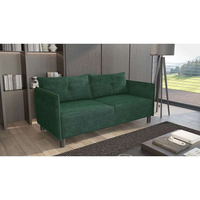 Dreisitzer-Sofa MAELLA - dunkelgrün