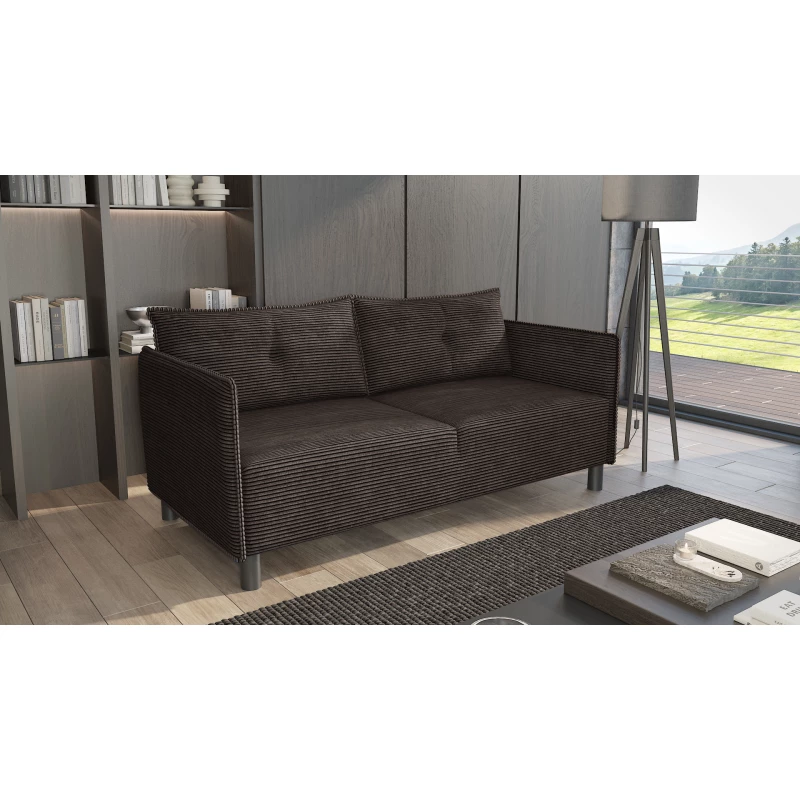 Dreisitzer-Sofa MAELLA - dunkelbraun